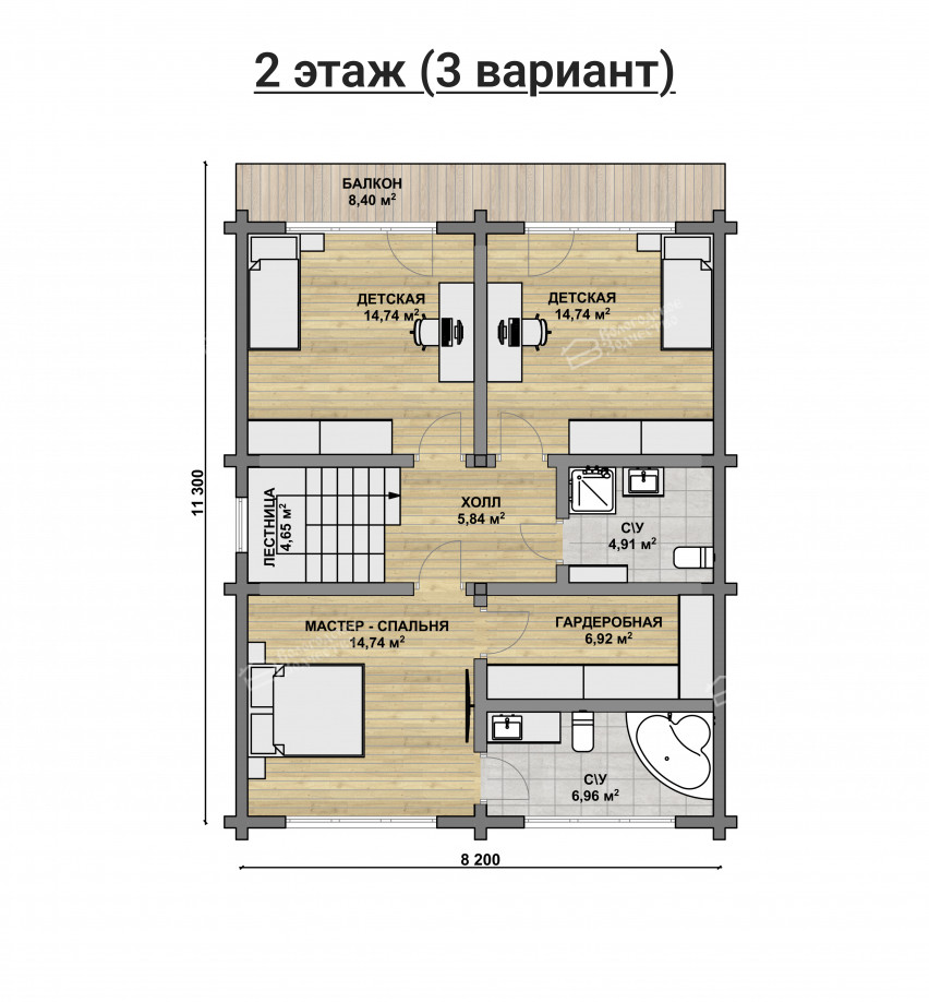 Дом из клееного бруса VZ-493